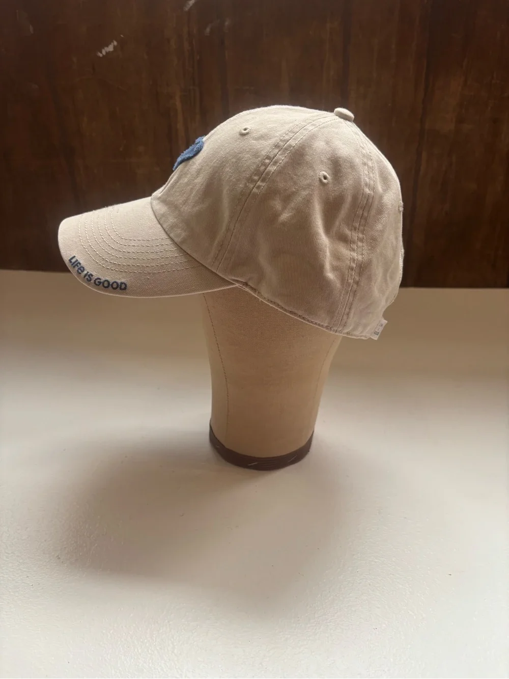 Life is Good Adult Chill Baseball Cap blue heart embroidery